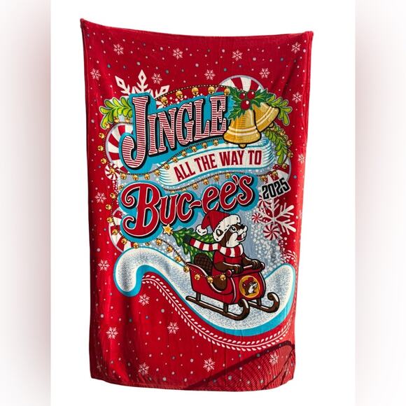 Buc-ee's 2025 Jingle All The Way To Buc-ees Christmas Blanket - Picture 2 of 4